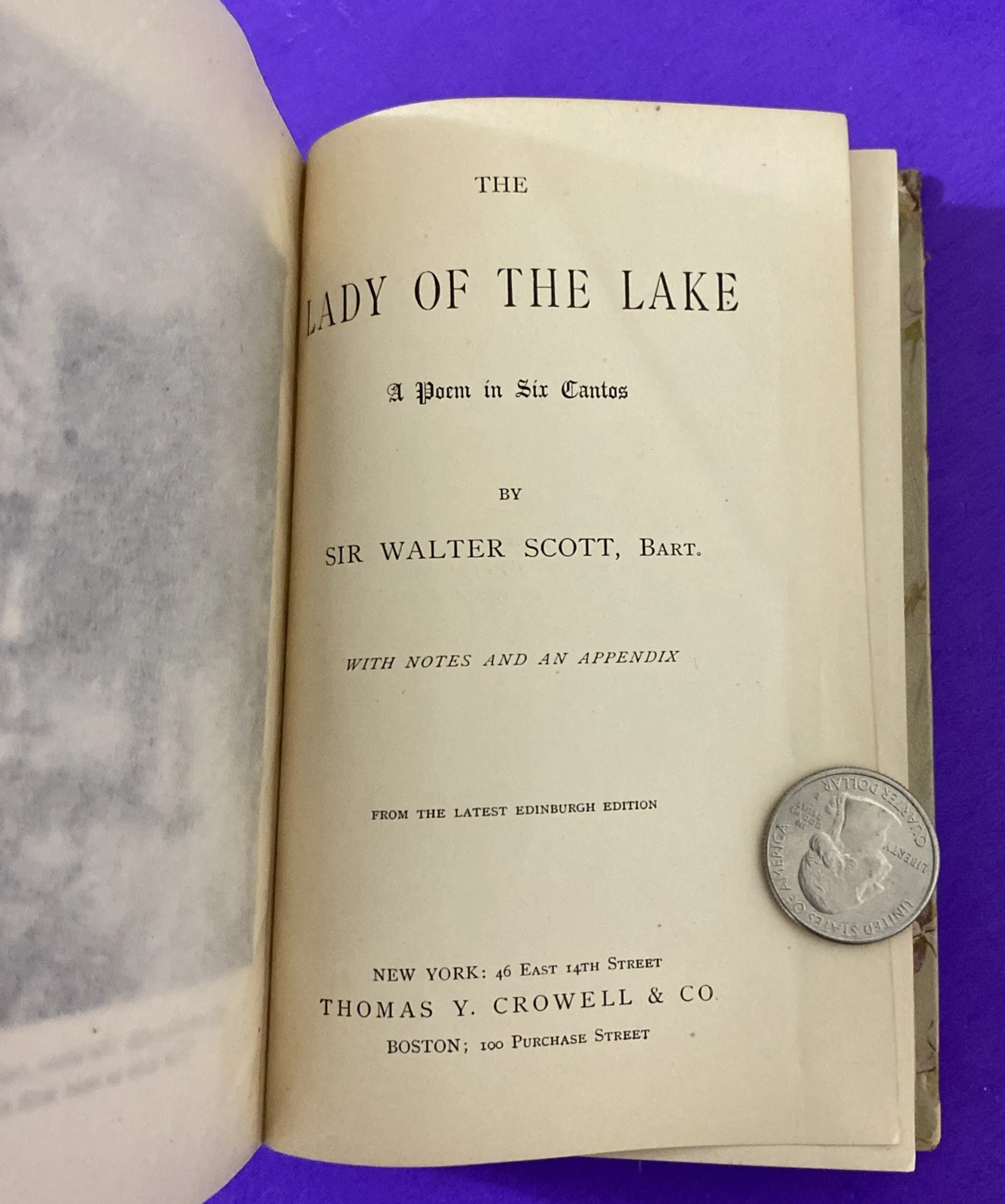 1892-1893 Lady of the Lake Walter Scott Crowell Victorian Floral Gift Binding HC - Image 7
