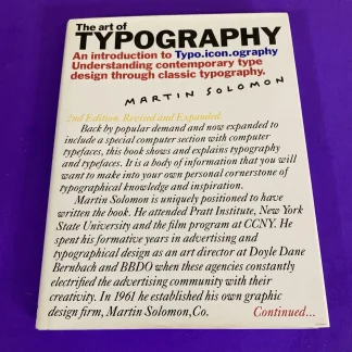 The Art of Typography by Martin Solomon - Second Printing 1994
