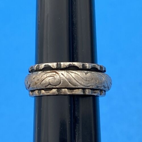 Vintage Sterling Silver Spinning Band Ring Spin Ring 8.7g Size 7.5 - Image 5