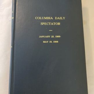 Columbia Daily Spectator 2 Bound Selection Of Issues 1988