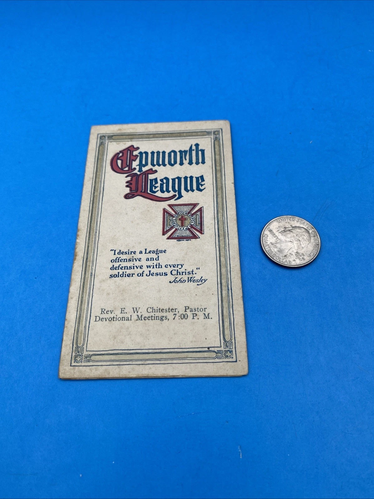 1921 Epworth League Devotional Topics Booklet Rev E W Chitester - Image 6
