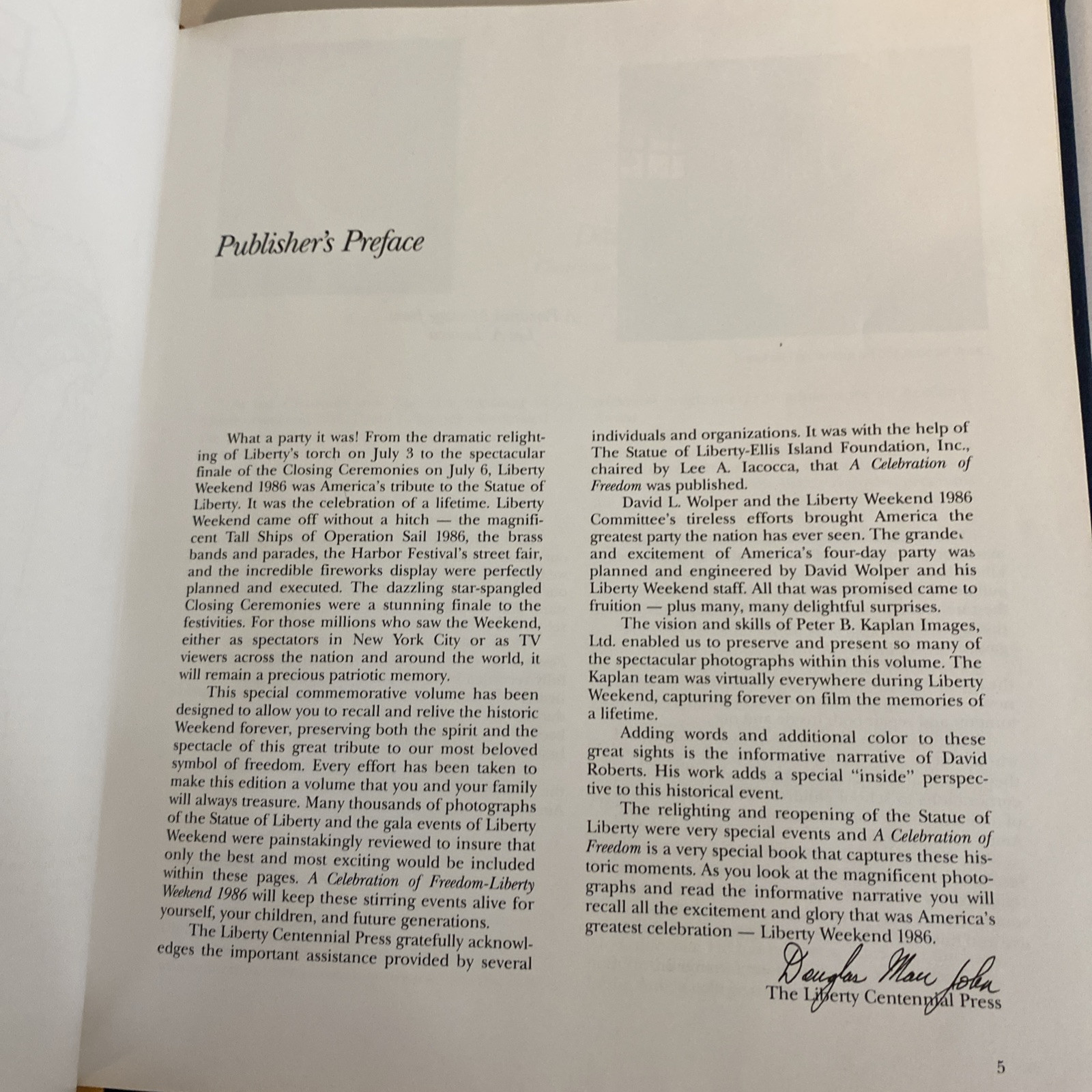 A Celebration of Freedom Liberty Weekend 1986 Hardcover Liberty Centennial Press - Image 12