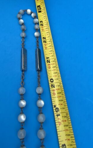 Vtg MoonGlow Glass Mysteries Rosary (Joyful Sorrowful Glorious) Italy Christiany - Image 8