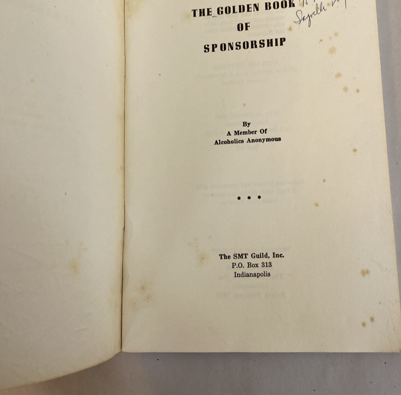 The Golden Book of Sponsorship by Father John Doe 1953 AA Classic 4th Print 1975 - Image 5
