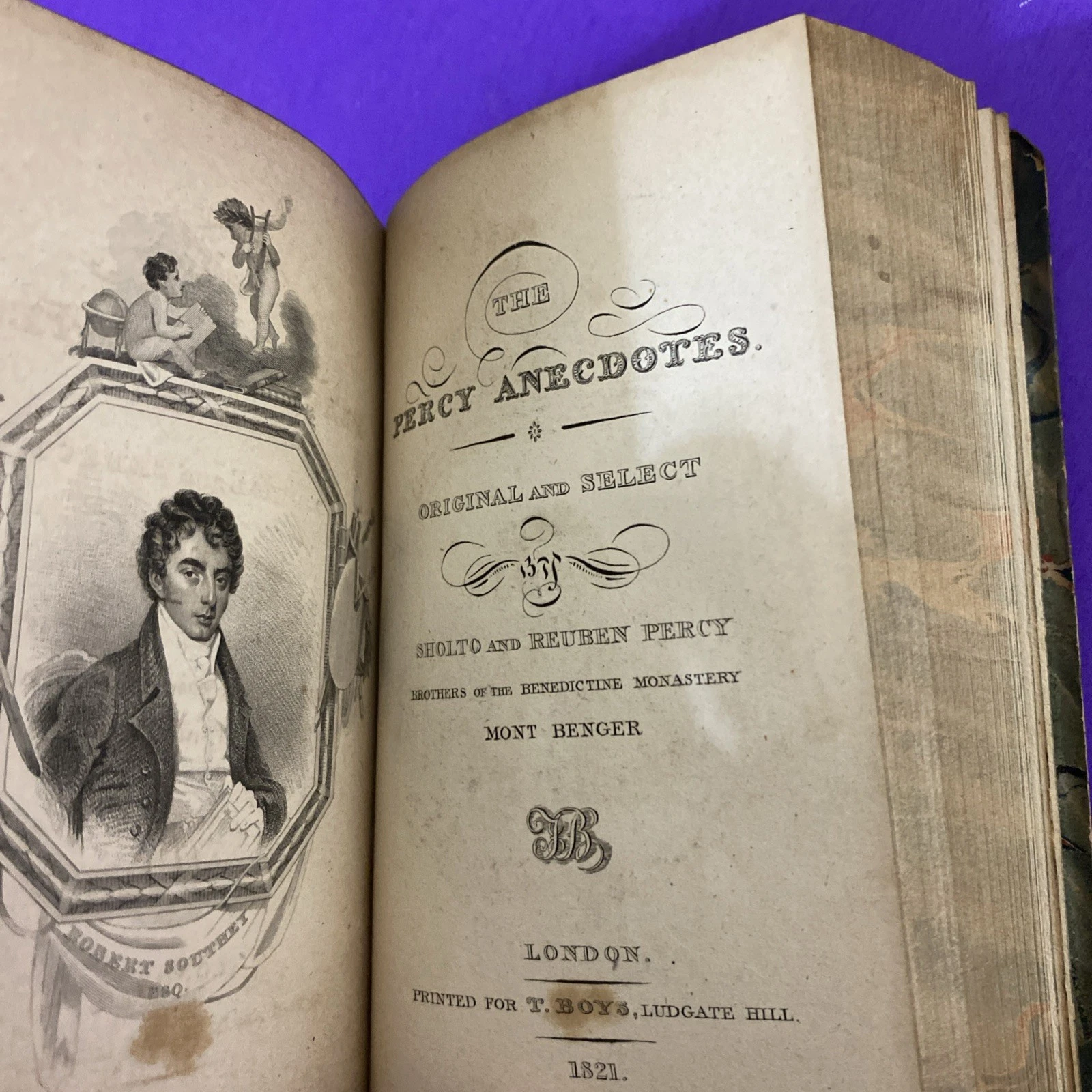 1826 Percy Anecdotes Vol XI Imagination Genius Scott Southey Leather Book Early - Image 9