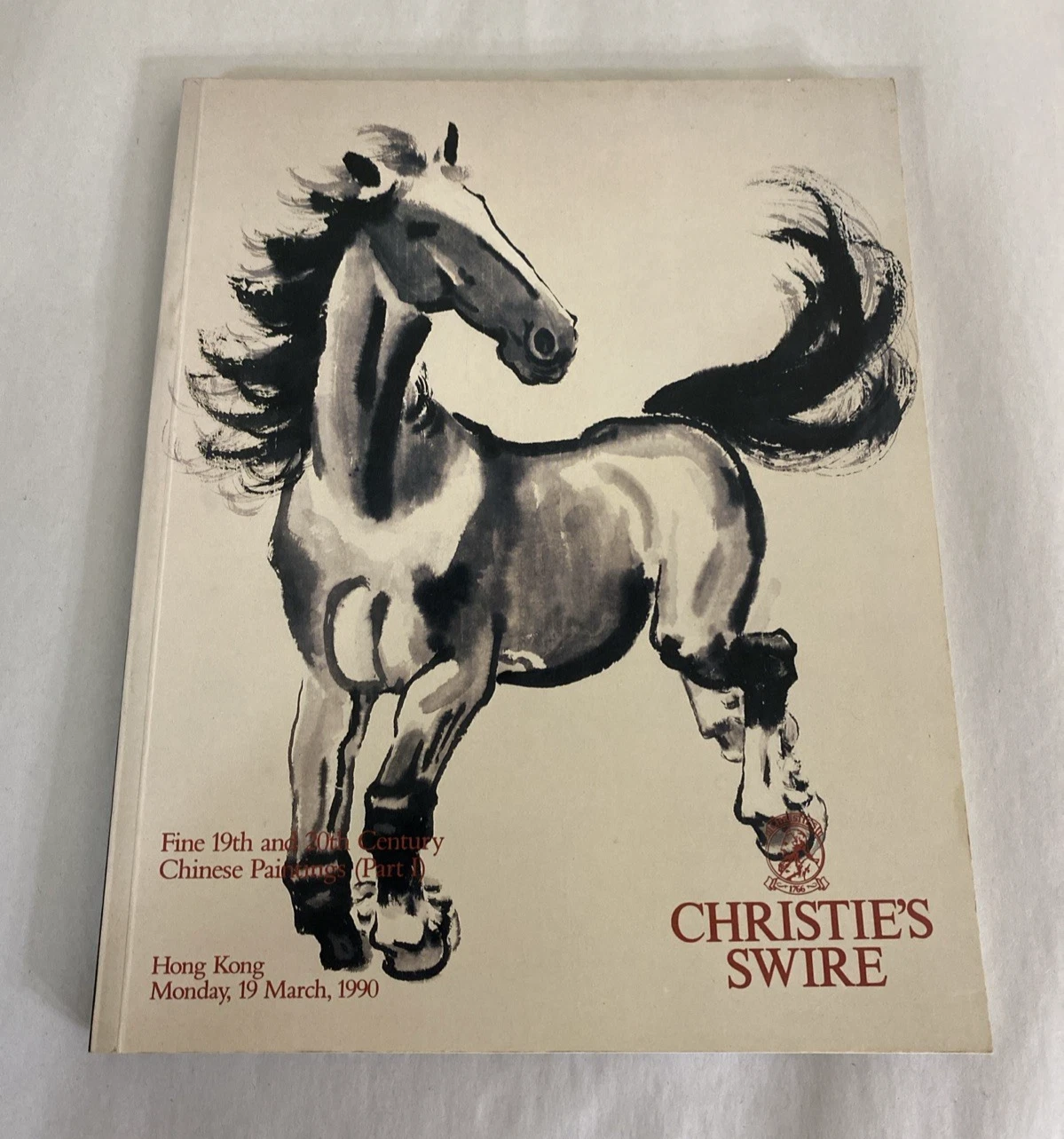 CHRISTIE'S HK CHINESE PAINTINGS Pu Ru Qi Baishi Ren Yi Zhang Daqian Catalog 1990