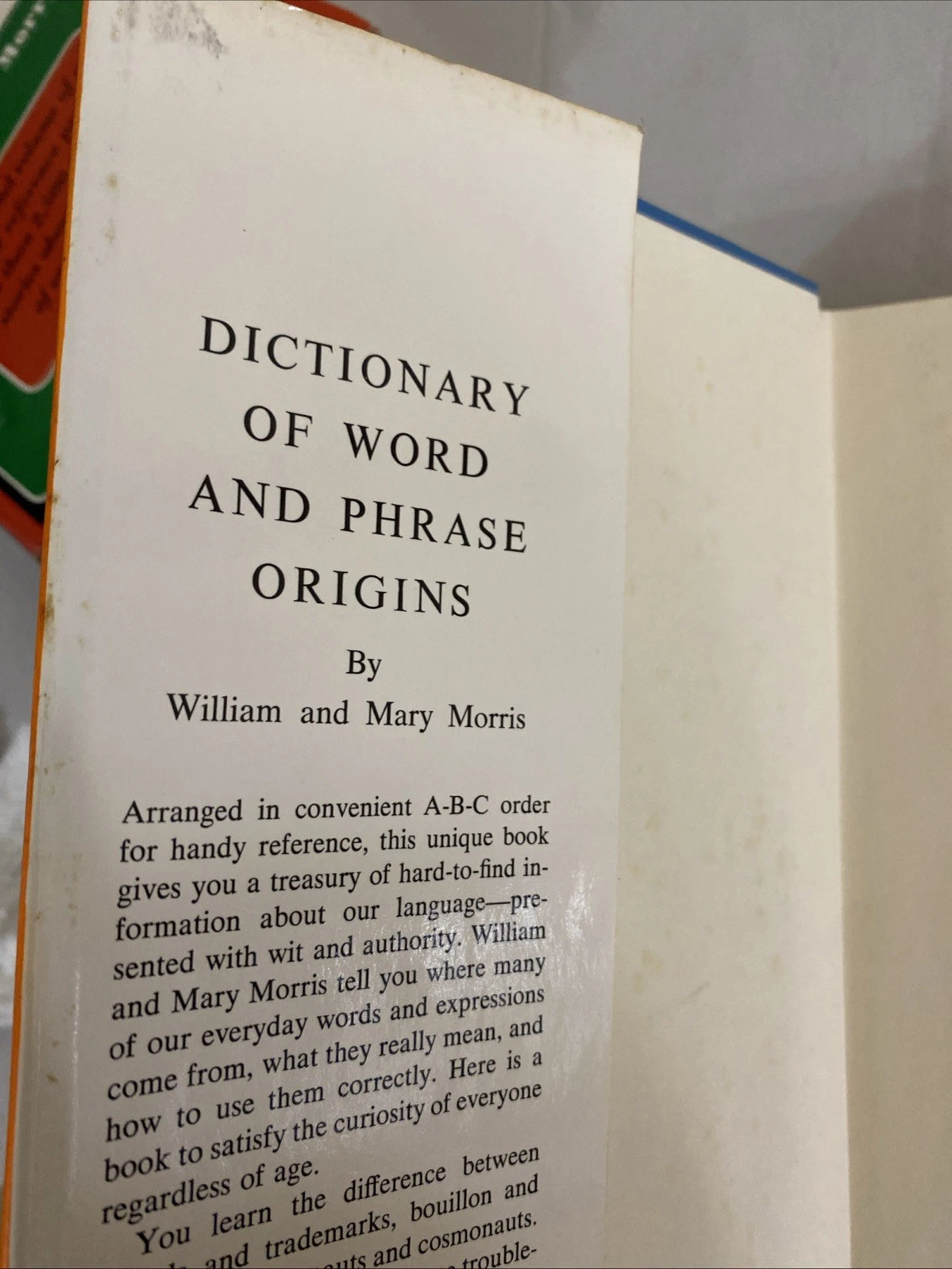 Dictionary of Word and Phrase Origins 3 Vol Set William & Mary Morris HC 1962-71 - Image 6