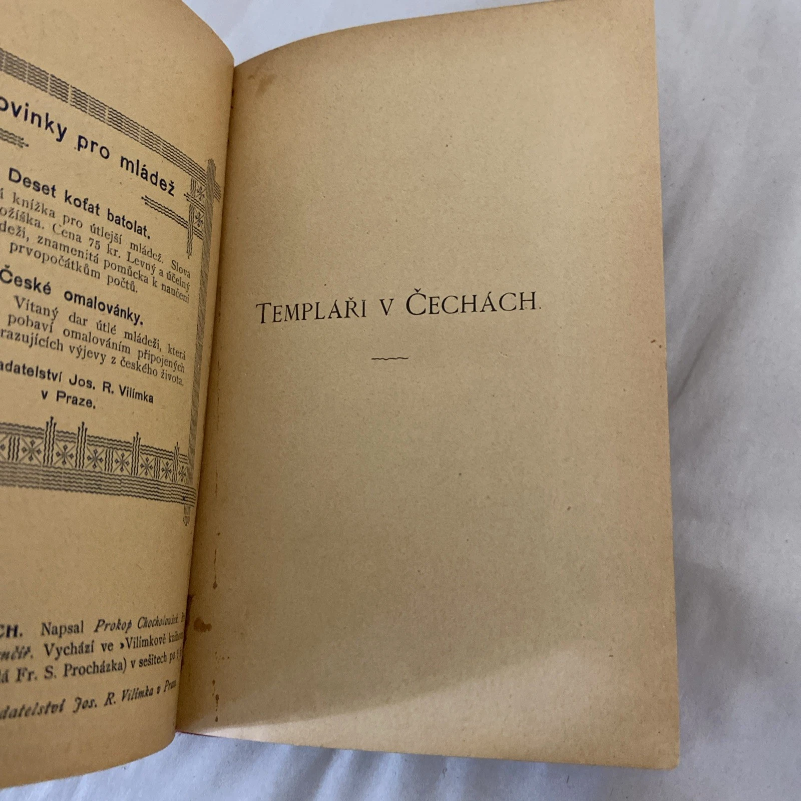 Templáři v Čechách Czech Book Prokop Chocholoušek Vilímek 38 Illustrations Early - Image 4