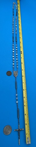 Vtg MoonGlow Glass Mysteries Rosary (Joyful Sorrowful Glorious) Italy Christiany - Image 3