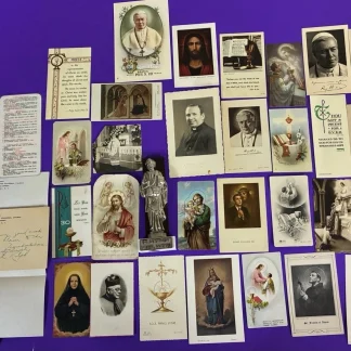 Vtg Lot of Catholic Priest’s Collection Holy Prayer Cards, Saverio C. Mattei, NY