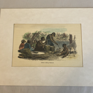 Rare 1872 Hand-Colored Engraving: Native American Acorn Chemuck by Smillie Art!!