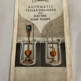 c.1930s Penberthy Automatic Cellar Drainers & Electric Sump Pumps brochure flyer