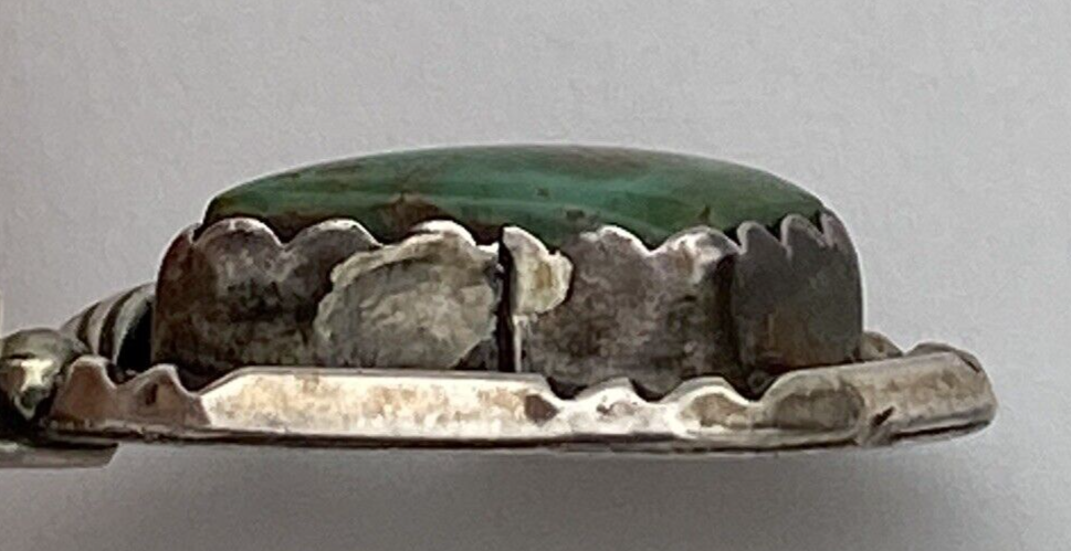 Fannie Platero Native American Platerofne Turquoise Pendant Sterling Silver - Image 10