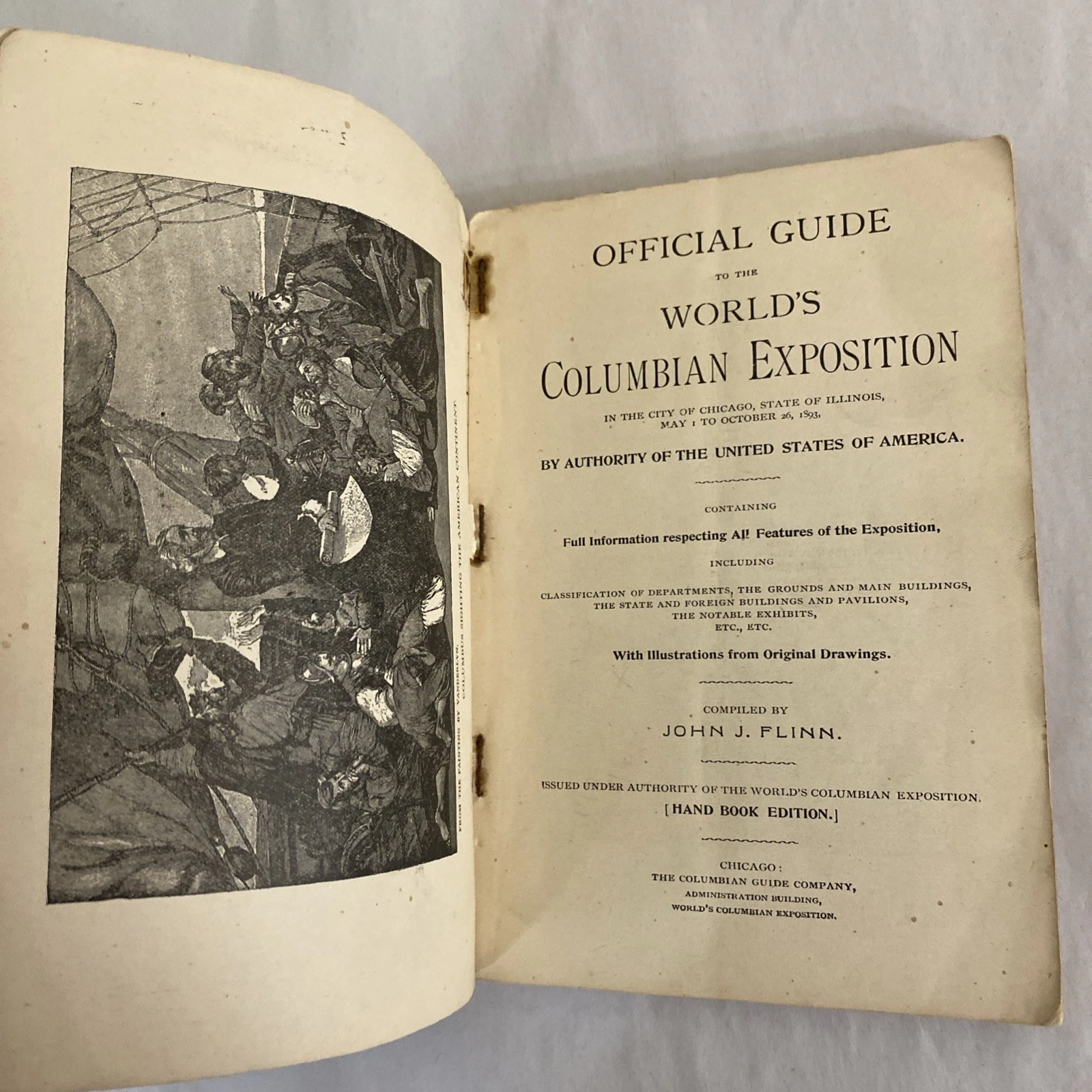 1893 Official Guide World's Columbian Exposition Chicago World's Fair Flinn Hdbk - Image 7