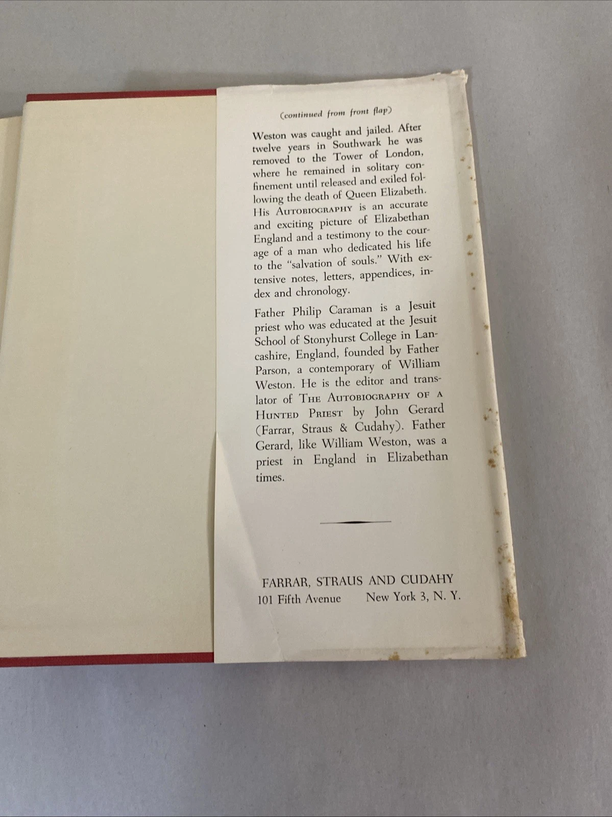 AN AUTOBIOGRAPHY FROM THE JESUIT UNDERGROUND by William Weston - 1955 - 1st Prnt - Image 10