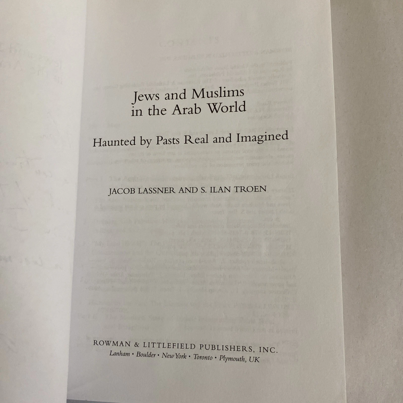 Jews & Muslims in the Arab World—Troen Signed 2007 Be’er-Sheva Presentation PB - Image 3