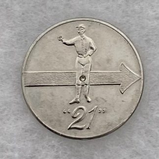 Vintage "21" Club New York Spinner Token Coin Speakeasy Polished Silver-Tone