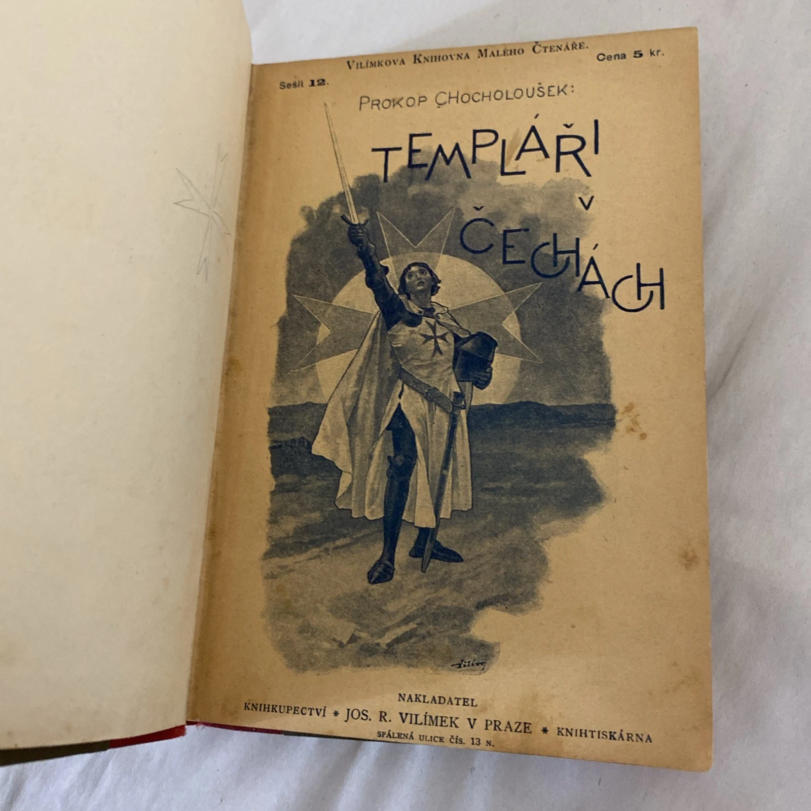 Templáři v Čechách Czech Book Prokop Chocholoušek Vilímek 38 Illustrations Early - Image 2