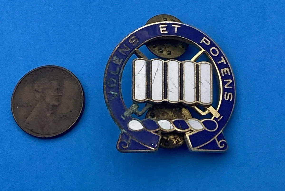 Vintage U.S. Army 7th Infantry Regiment DUI Crest Volens et Potens Nutback Meyer - Image 2