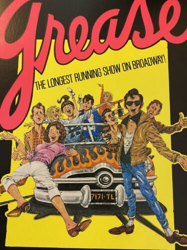"GREASE” MUSICAL BROADWAY ROYALE THEATRE WINDOW CARD POSTER 14"X22" - Image 6