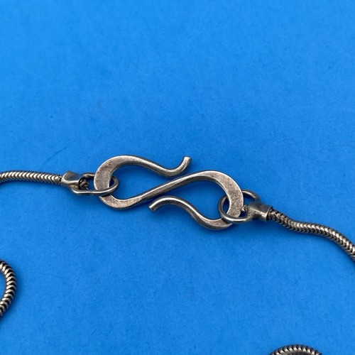 Modernist Silver Cross Heart Pendant Necklace - Image 5