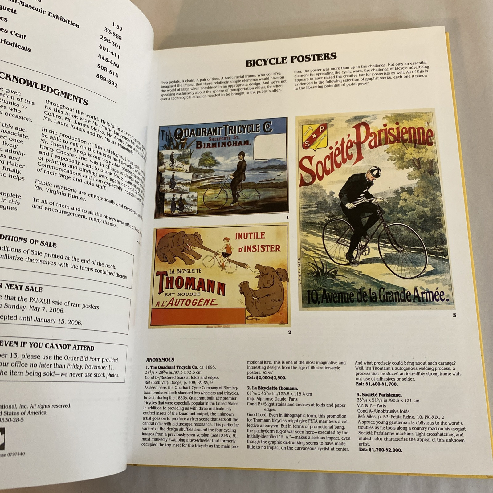 Matchless Posters Auction Book XLI Sunday 2005 Poster Auctions Signed By Author - Image 8