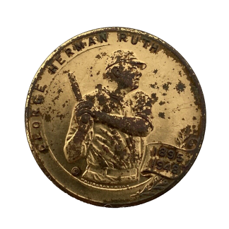 1950 Hempstead NY Babe Ruth BASEBALL Sports Memorabilia Old Token Medal Yankees