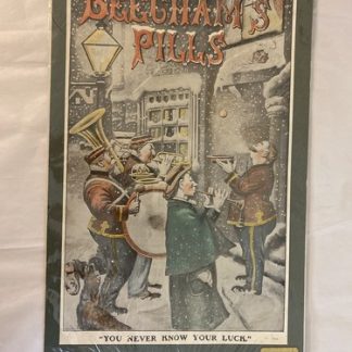 Rare 1900 Beecham's Pills Advertisement "You Never Know Your Luck" Winter Scene