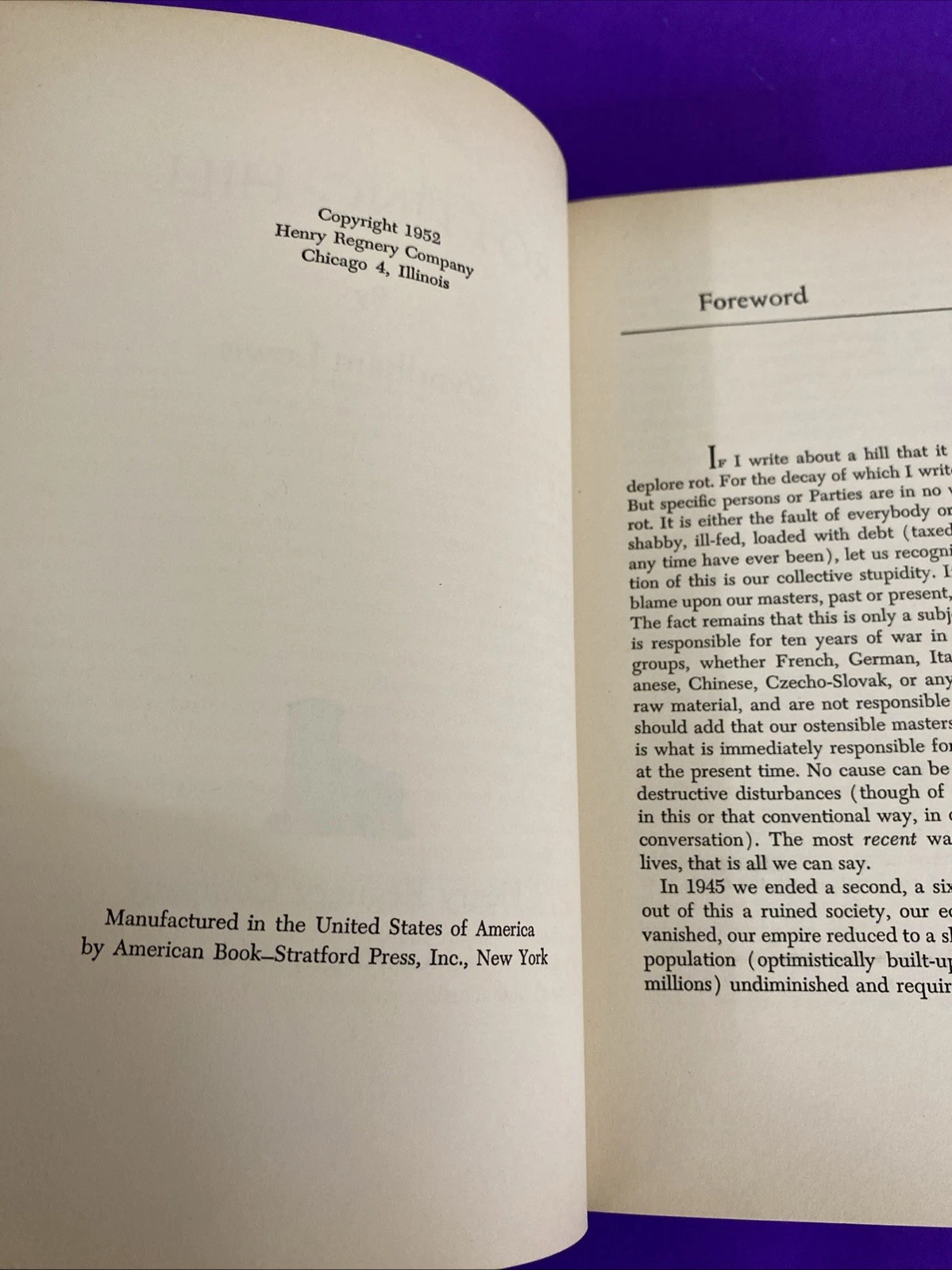Wyndham Lewis Rotting Hill 1952 First American Edition Unclipped DJ - Image 5