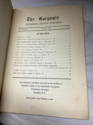 The Gargoyle Cathedral College Quarterly Brooklyn Ny Lot Of Two 1948 & 1949 - Image 5