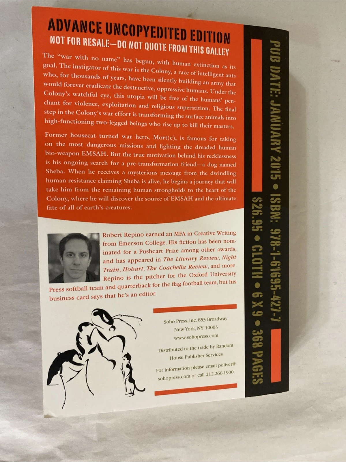 Mort(e) Robert Repino Adv Uncopyedited ProofARC Galley Paperback 2015 Soho Press - Image 7
