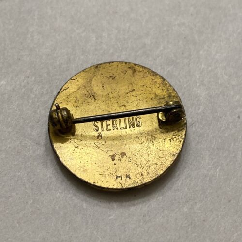 Vintage American Red Cross Volunteer Sterling Enamel Pin - Image 3