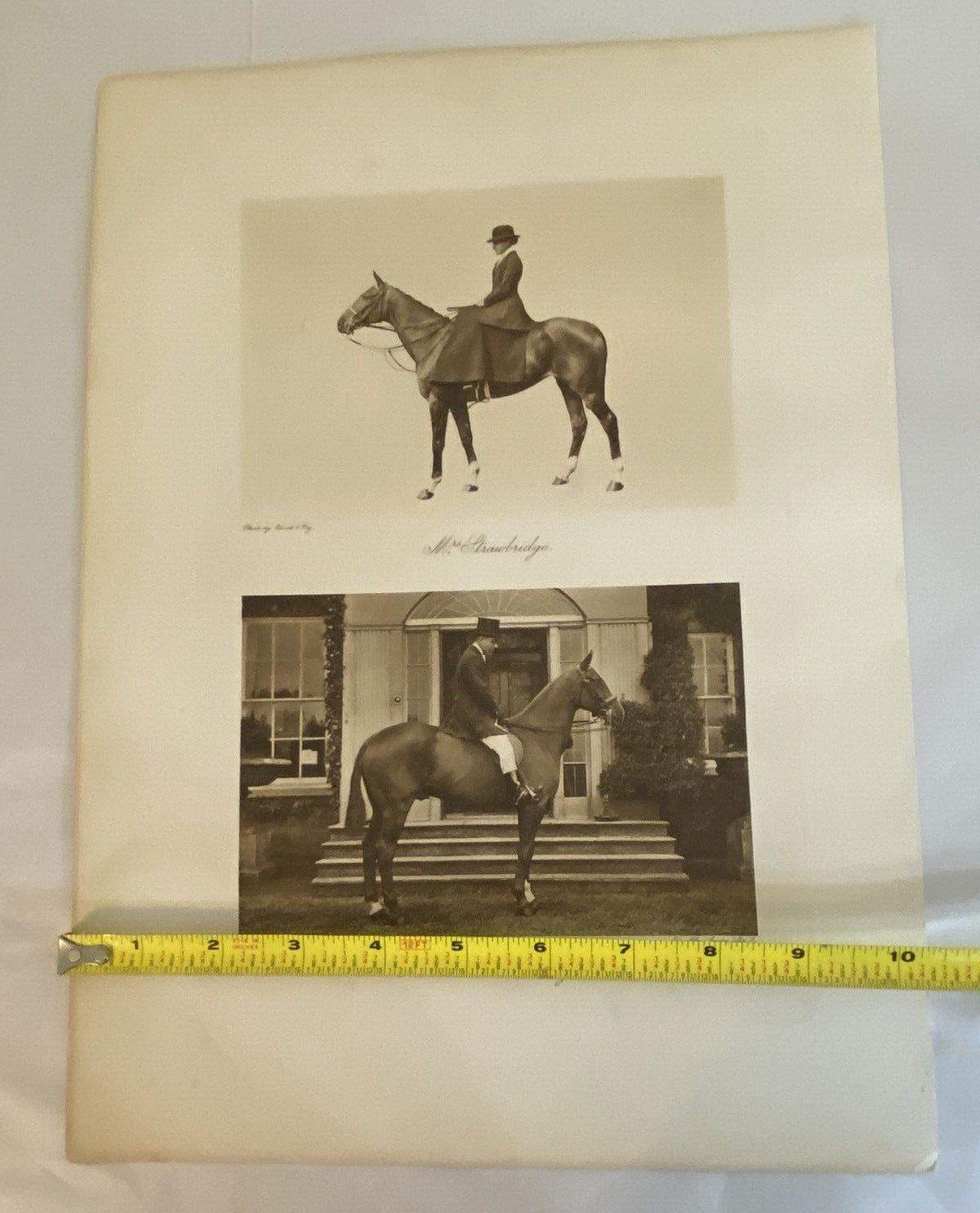R.E. Strawbridge & Wife Elliott & Fry Photogravure on Horses for Fox Hunt - Image 7