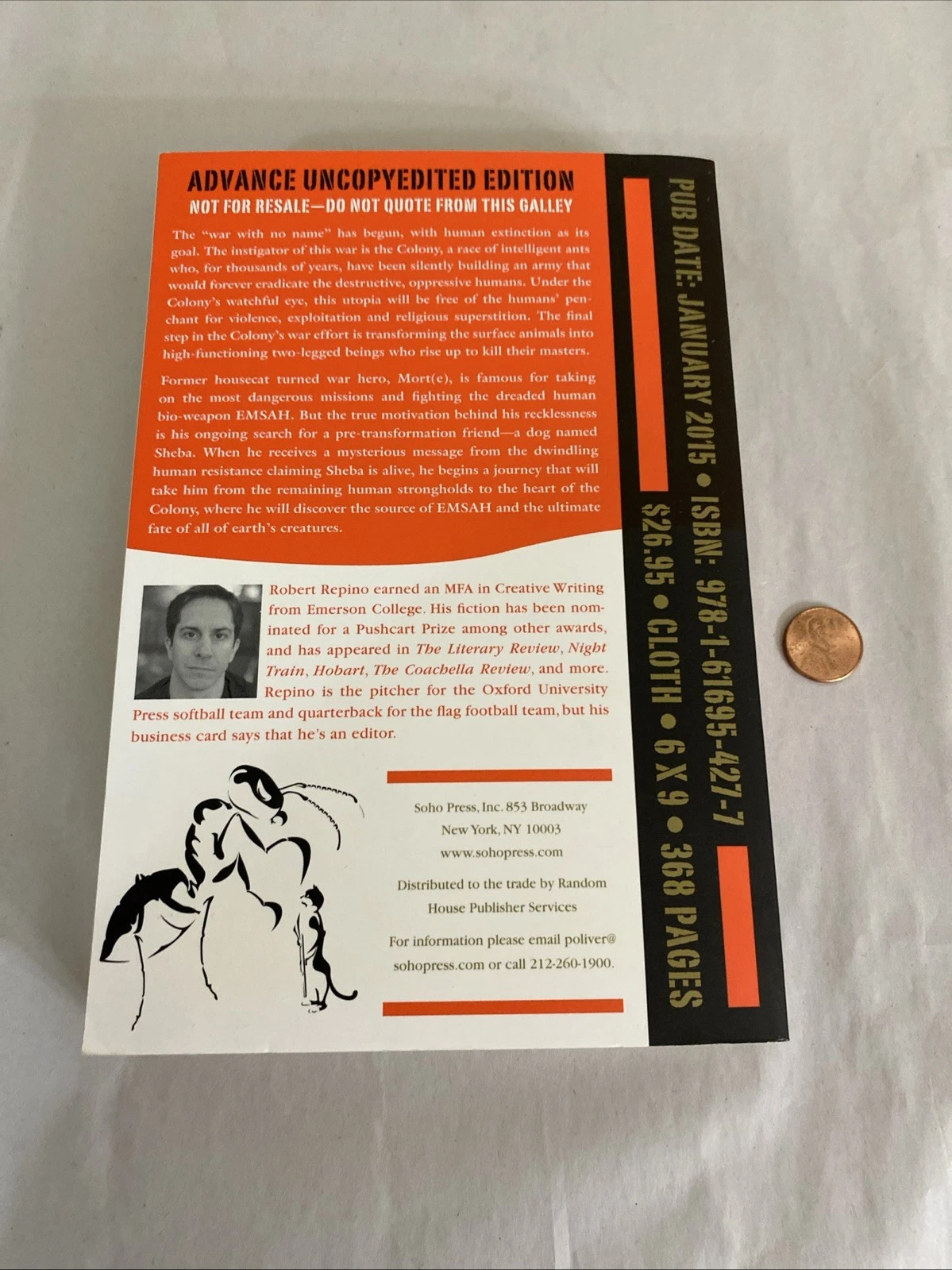 Mort(e) Robert Repino Adv Uncopyedited ProofARC Galley Paperback 2015 Soho Press - Image 5