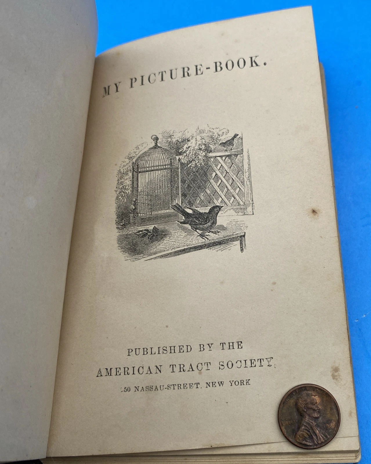 c.1860 My Picture-Book American Tract Society 1873 School Prize Illustrated Book - Image 5