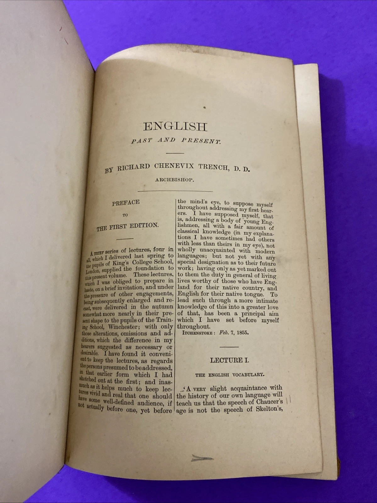 c1889 Trench English Past and Present Humboldt Library Half Leather Antique Book - Image 7