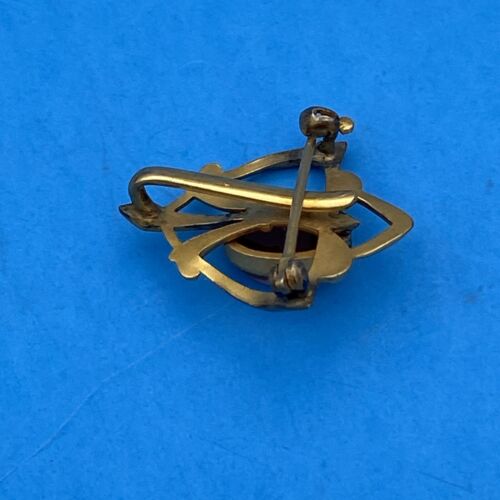 Unusual gilt and cameo pendant watch bow pin c1890 - Image 5