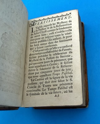 1770 Semaine Sainte Missal – Latin Poitiers Liturgy, Leather, Royal Privilege - Image 8