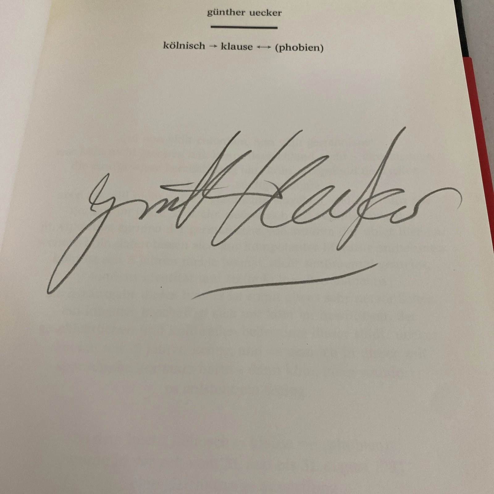 Gunther Uecker signed Kölnisch Klause Phobien 1983 artist book Symbol Cologne DE - Image 6