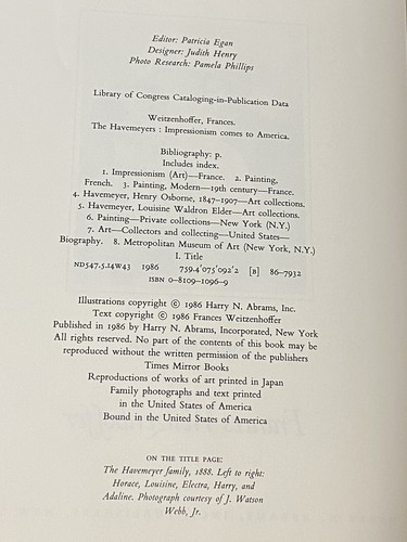 The Havemeyers Signed By Frances Weitzenhoffer Hardcover Book - Image 5