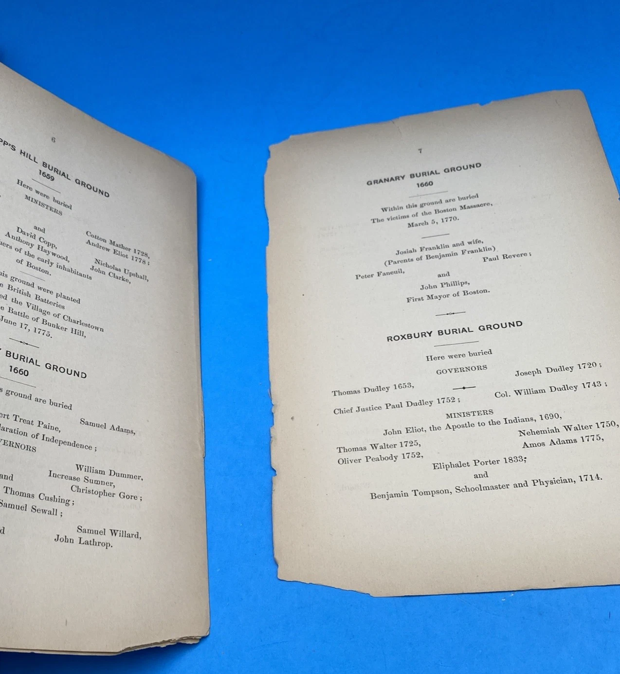 1883 Boston Burial Grounds Bronze Tablets Samuel A. Green Massachusetts Offprint - Image 5