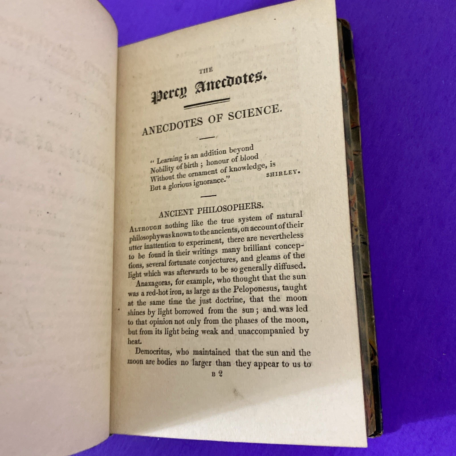 1826 Percy Anecdotes Vol VI Science Literature Banks Nichols Leather Book - Image 7