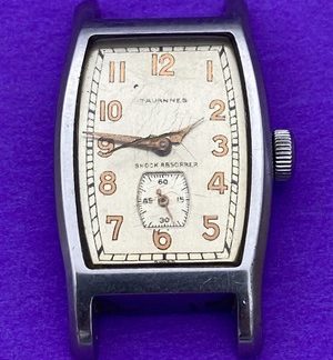 1940s Tavannes Stainless Steel Watch Ref 8390-367 Sub-Seconds Dial Parts/Repair