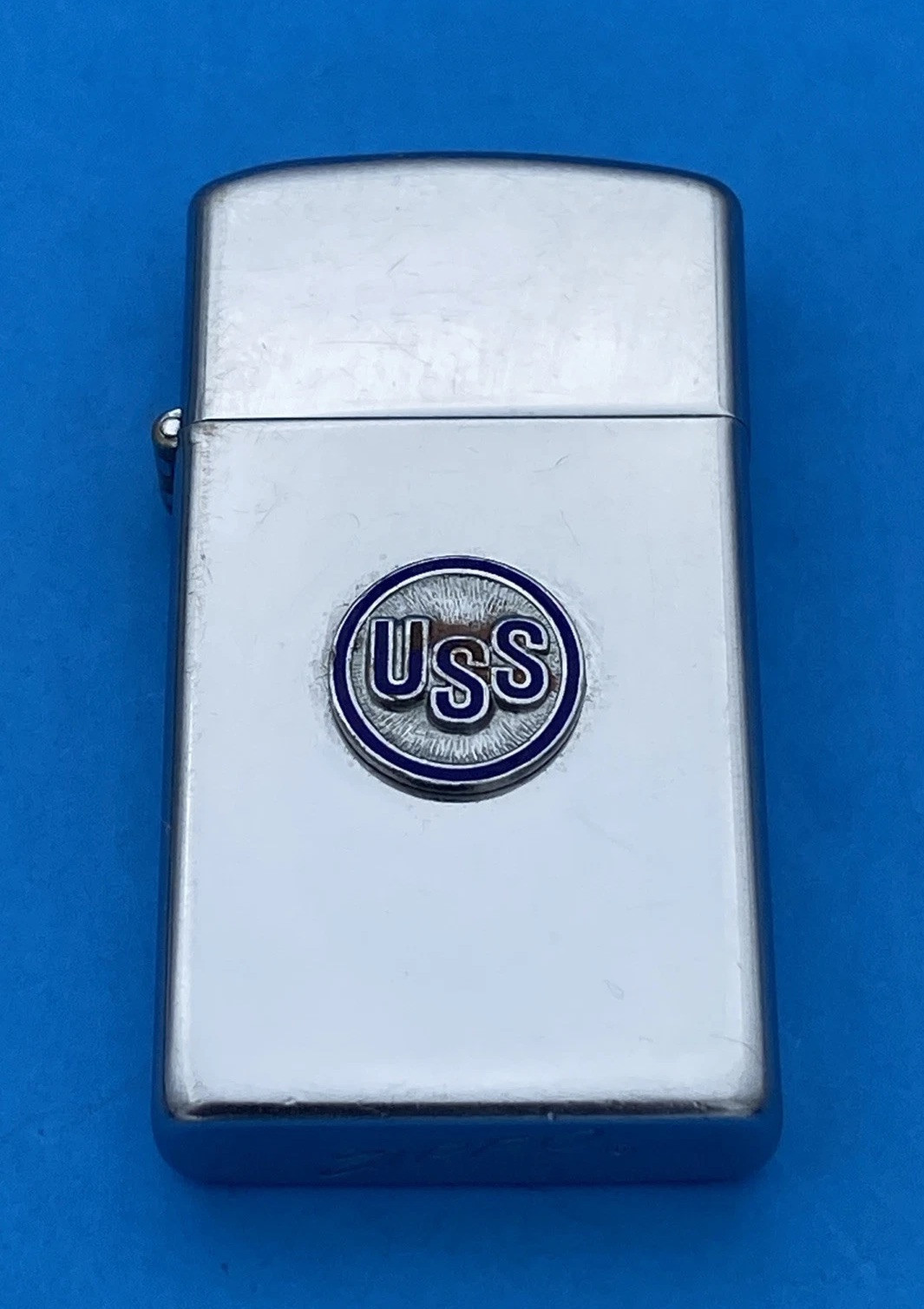Vintage 1956 Zippo Lighter USS United States Steel (Untested)