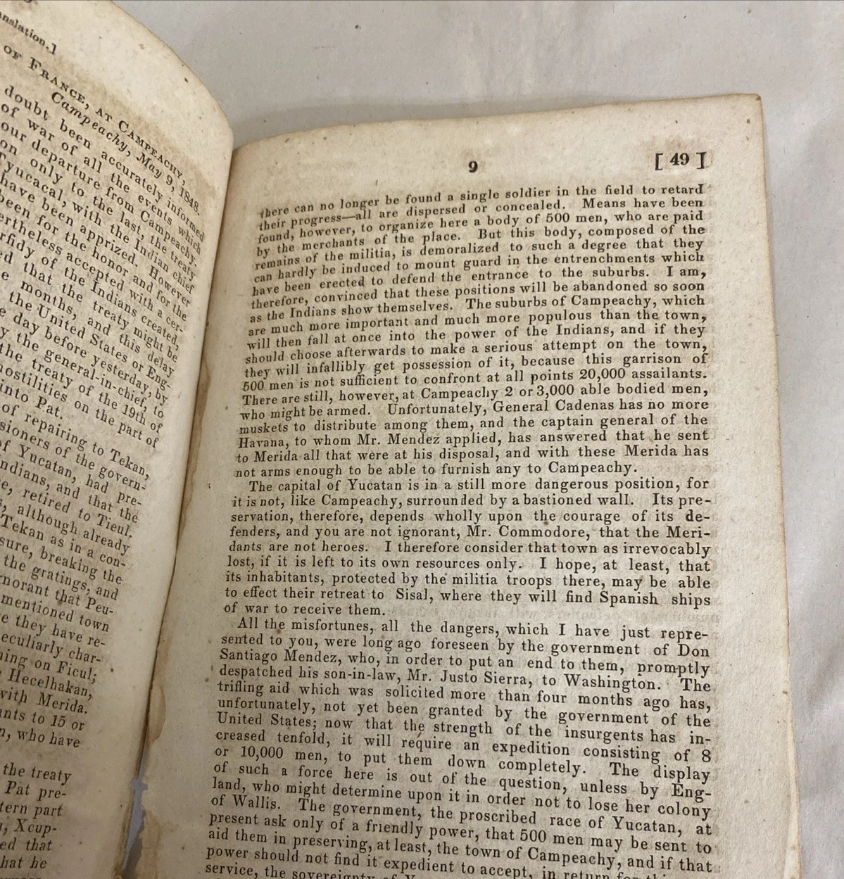 1848 Senate Doc Yucatan James K Polk Message 10pp Caste War Pamphlet - Image 4