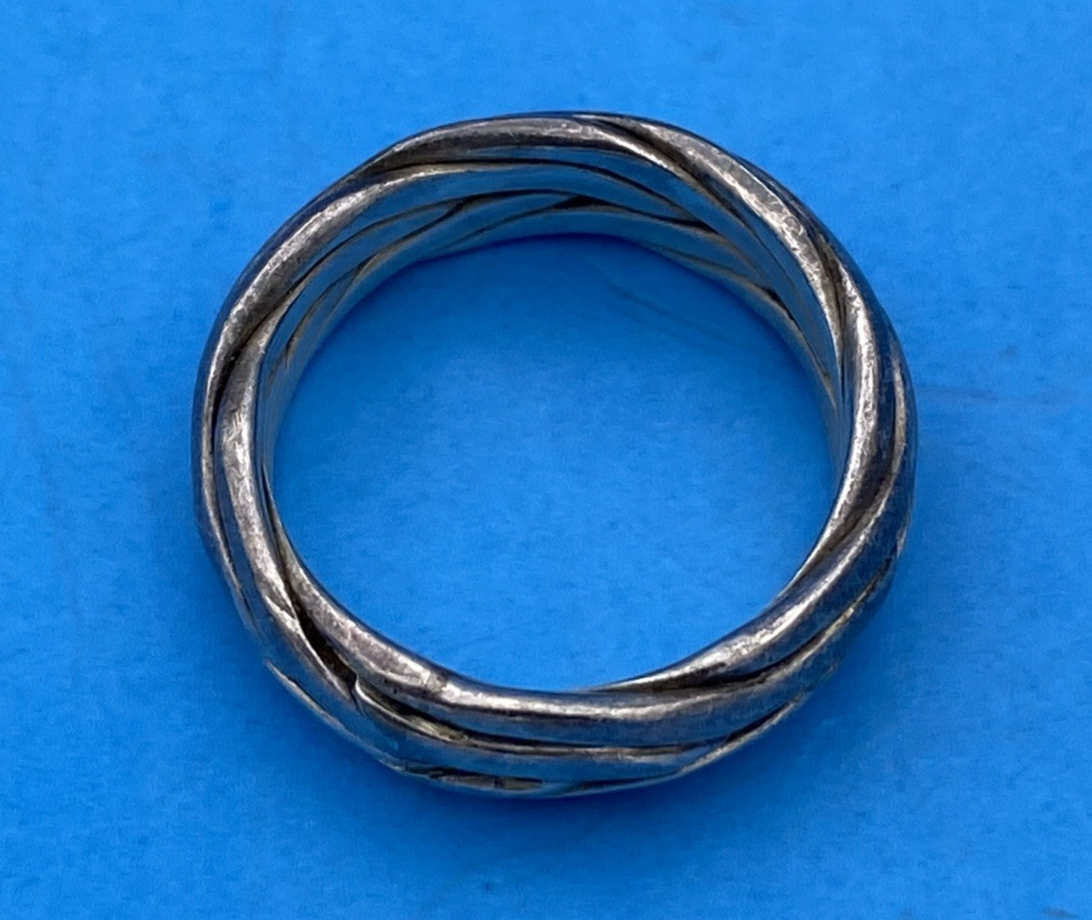 Vintage Sterling Silver Braided Band Ring Size 8.5 - Image 4