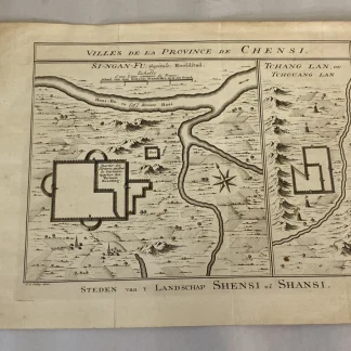 c1748/49 Bellin & van Schley China city plans: Xi’an (Si-ngan-fu) & Tchouang-Lan