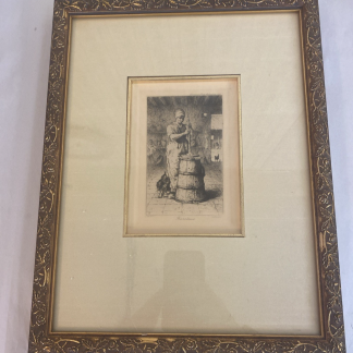 1890 Etching Barateuse by Hedouin after Millet - Durand-Ruel Collection