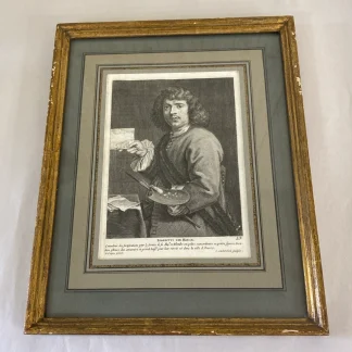 1661 Gulden Cabinet Engraving—Robert van den Hoecke by C. van Caukercken