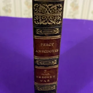 1826 Percy Anecdotes Vol VII Heroism War Anglesey Waterloo Leather Book